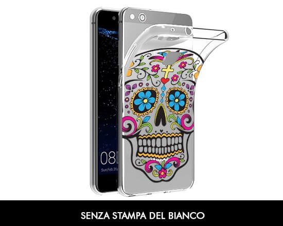 Cover trasparente Huawei P9 Lite Teschio