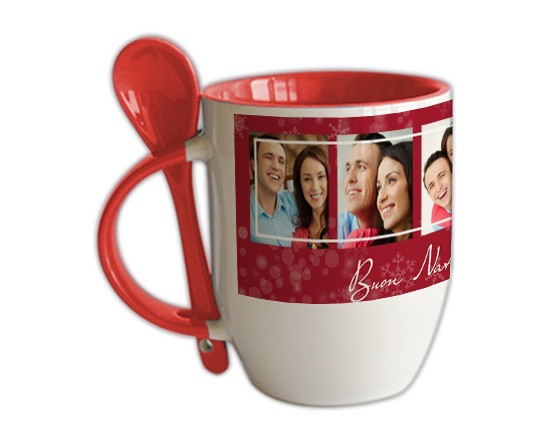 Tazza con Cucchiaino Red Christmas