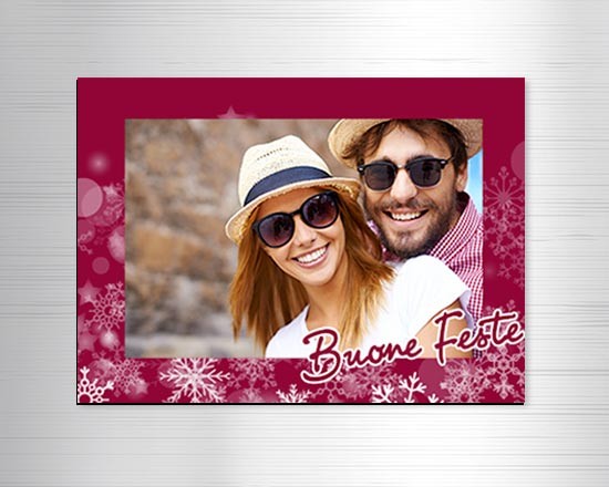 Cartolina magnetica con grafica natalizia