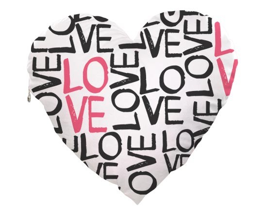 Cuscino Cuore Elite Love words