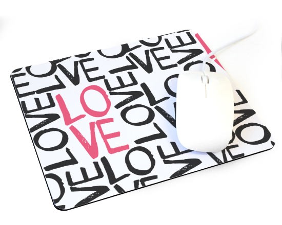 Tappetino Mouse con scritte d'amore