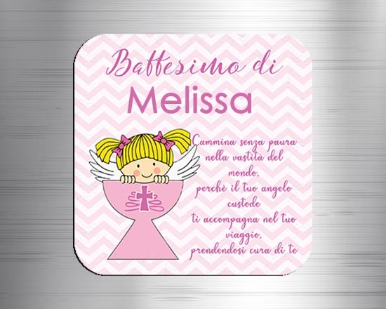 Calamita in masonite per il battesimo