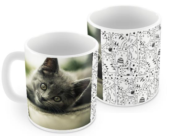 La texture piena di gattini per la tua tazza