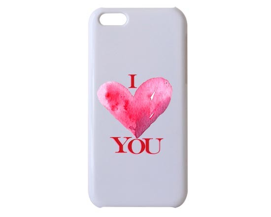 Cover iPhone 5C stampa 3D con cuore fucsia