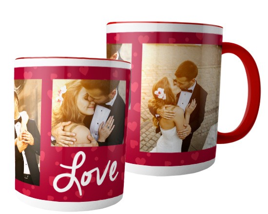 Tazza panoramica Love for collage