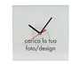 Orologio Quadrato in Vetro - Orologio vetro quadrato con foto Orologio Quadrato in Vetro - Orologio vetro quadrato con foto