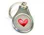 Portachiavi Tondo in Metallo Red Heart - Portachiavi metallo tondo Portachiavi Tondo in Metallo Red Heart - Portachiavi metallo tondo